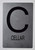 Cellar Floor Number Sign-Tactile Signs  Silver-Tactile Touch Braille Sign-Tactile Signs