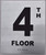 4TH Floor Sign-Tactile Signs  Floor Number Sign-Tactile Signs - Tactile Touch Braille Sign-Tactile Signs
