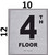 4TH Floor Sign-Tactile Signs  Floor Number Sign-Tactile Signs - Tactile Touch Braille Sign-Tactile Signs
