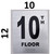 10TH Floor Sign-Tactile Signs - Floor Number Sign-Tactile Signs - Tactile Touch Braille Sign-Tactile Signs
