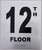 12TH Floor Sign Tactile Signs - Floor Number Sign-Tactile Signs - Tactile Touch Braille Sign-Tactile Signs