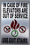 in Case of Fire - Elevators are Out of Service, Use Exit DOB SIGN