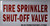 FIRE Sprinkler SHUTOFF Valve   Sign