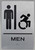 NYC Men Accessible Restroom Sign-Tactile Signs