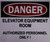 Danger Elevator Equipment Room Hpd Sign