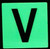 PHOTOLUMINESCENT DOOR NUMBER V SIGNAGE