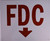 FDC Arrow Down   Fire Department Sign
