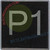 ELEVATOR FLOOR NUMBER P1 SIGN- ELEVATOR JAMB PLATE FLOOR parking 1 BUILDING SIGN