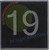 ELEVATOR FLOOR NUMBER 19 SIGN- ELEVATOR JAMB PLATE FLOOR 19 SIGNAGE