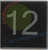 ELEVATOR FLOOR NUMBER 12 SIGN- ELEVATOR JAMB PLATE FLOOR 12 HPD SIGN
