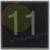 ELEVATOR FLOOR NUMBER 11 SIGN- ELEVATOR JAMB PLATE FLOOR 11 BUILDING SIGN