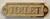 Brass Toilet Sign-Brass Door BUILDING SIGN