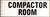Compactor Room BUILDING SIGN-Two-Sided/Double Sided Projecting, Corridor and Hallway BUILDING SIGN