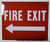 FIRE EXIT Arrow Left Sign
