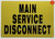 Main Service Disconnect Sign