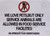 NO PETS IN RESTURANT SignWE LOVE PETS, BUT ONLY SERVICE ANIMALS ARE ALLOWED IN FOOD SERVICE FACILITIES STICKER SIGNAGE