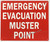 EMERGENCY EVACUATION MUSTER POINT SAFETY SIGN
