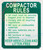 COMPACTOR RULES HPD SIGN