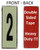 PHOTOLUMINESCENT DOOR NUMBER 2 SAFETY SIGNHEAVY DUTY / GLOW IN THE DARK "DOOR NUMBER TWO" SAFETY SIGNHEAVY DUTY
