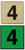PHOTOLUMINESCENT DOOR NUMBER 4 SIGNAGE HEAVY DUTY / GLOW IN THE DARK "DOOR NUMBER FOUR" SIGNAGE HEAVY DUTY