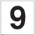 PHOTOLUMINESCENT DOOR NUMBER 9 SIGN HEAVY DUTY / GLOW IN THE DARK "DOOR NUMBER NINE" SIGN HEAVY DUTY
