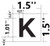 PHOTOLUMINESCENT DOOR NUMBER K HPD SIGN HEAVY DUTY / GLOW IN THE DARK "DOOR NUMBER" HPD SIGN HEAVY DUTY