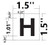 PHOTOLUMINESCENT DOOR NUMBER H HPD SIGN HEAVY DUTY / GLOW IN THE DARK "DOOR NUMBER" HPD SIGN HEAVY DUTY