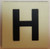 PHOTOLUMINESCENT DOOR NUMBER H DOB SIGN HEAVY DUTY / GLOW IN THE DARK "DOOR NUMBER" DOB SIGN HEAVY DUTY