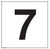 PHOTOLUMINESCENT DOOR NUMBER 7 SIGN HEAVY DUTY / GLOW IN THE DARK "DOOR NUMBER SEVEN" SIGN HEAVY DUTY