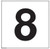 PHOTOLUMINESCENT DOOR NUMBER 8 SIGN HEAVY DUTY / GLOW IN THE DARK "DOOR NUMBER" SIGN HEAVY DUTY