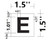 PHOTOLUMINESCENT DOOR NUMBER E HPD SIGN HEAVY DUTY / GLOW IN THE DARK "DOOR NUMBER" HPD SIGN HEAVY DUTY