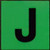PHOTOLUMINESCENT DOOR NUMBER J DOB SIGN HEAVY DUTY / GLOW IN THE DARK "DOOR NUMBER" DOB SIGN HEAVY DUTY