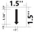 PHOTOLUMINESCENT DOWN ARROW HPD SIGN HEAVY DUTY / GLOW IN THE DARK "DOWNWARDS ARROW" HPD SIGN HEAVY DUTY