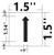 PHOTOLUMINESCENT UP ARROW HPD SIGN HEAVY DUTY / GLOW IN THE DARK "UPWARDS ARROW" HPD SIGN HEAVY DUTY