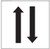 PHOTOLUMINESCENT 1 UP 1 DOWN ARROWS SIGN HEAVY DUTY / GLOW IN THE DARK "ONE UPWARDS ONE DOWNWARDS ARROWS" SIGN HEAVY DUTY