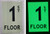 FLOOR NUMBER Sign1ST FLOOR SignPHOTOLUMINESCENT GLOW IN THE DARK HPD SIGN