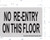 NO RE-ENTRY ON THIS FLOOR SIGN- BRUSHED ALUMINUM