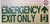 PHOTOLUMINESCENT EMERGENCY EXIT ONLY HPD SIGN HEAVY DUTY / GLOW IN THE DARK "EXIT" HPD SIGN HEAVY DUTY