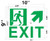 GLOW IN THE DARK HIGH INTENSITY SELF STICKING PVC GLOW IN THE DARK SAFETY GUIDANCE Sign"EXIT" BUILDING SIGN9X10 WITH RUNNING MAN AND UP RIGHT ARROW