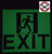 GLOW IN THE DARK HIGH INTENSITY SELF STICKING PVC GLOW IN THE DARK SAFETY GUIDANCE Sign"EXIT" DOB SIGN 9X10 WITH RUNNING MAN