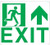 PHOTOLUMINESCENT EXIT SIGN HEAVY DUTY / GLOW IN THE DARK "EXIT" SIGN HEAVY DUTY