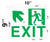 GLOW IN THE DARK HIGH INTENSITY SELF STICKING PVC GLOW IN THE DARK SAFETY GUIDANCE Sign"EXIT" BUILDING SIGN9X10 WITH RUNNING MAN AND UP LEFT ARROW