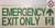 GLOW IN THE DARK HIGH INTENSITY SELF STICKING PVC GLOW IN THE DARK SAFETY GUIDANCE Sign"EMERGENCY EXIT ONLY" HPD SIGN 8X19.9 WITH RUNNING MAN AND UP ARROW