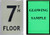 FLOOR NUMBER Sign7TH FLOOR SignPHOTOLUMINESCENT GLOW IN THE DARK HPD SIGN