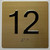 12TH FLOOR Elevator Jamb Plate HPD SIGN With Braille and raised number-Elevator FLOOR 12 number HPD SIGN