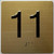 11TH FLOOR Elevator Jamb Plate sign With Braille and raised number-Elevator FLOOR 11 number sign