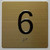 6TH FLOOR Elevator Jamb Plate sign With Braille and raised number-Elevator FLOOR 6 number sign