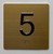 5TH FLOOR Elevator Jamb Plate sign With Braille and raised number-Elevator FLOOR 5 number sign