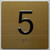 5TH FLOOR Elevator Jamb Plate HPD SIGN With Braille and raised number-Elevator FLOOR 5 number HPD SIGN