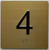 4TH FLOOR Elevator Jamb Plate DOB SIGN With Braille and raised number-Elevator FLOOR 4 number DOB SIGN